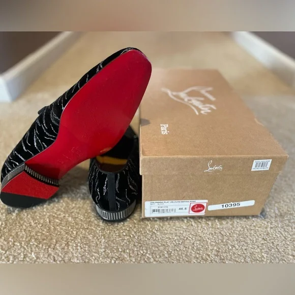 Christian Louboutin Colonnaki Flat velours Bengale size 46.5 4e4d688ac6212e417dd2cabe87b847  main image 3